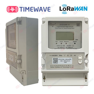 LCD Digital Display LoRaWAN Energy Meter Wireless 220V 3 Phase Direct Connected