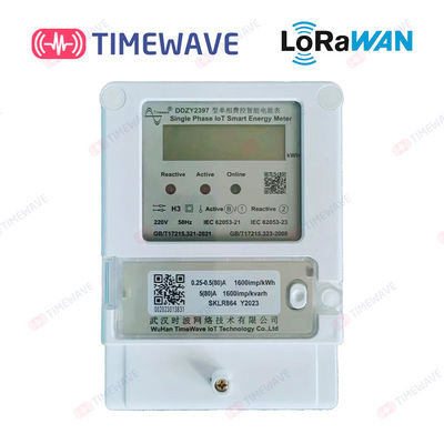 Hohe Genauigkeit LoRaWAN-Energie-Meter IoT drahtloses 50Hz 220V 1 Phase DDZY2397